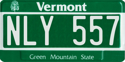 VT license plate NLY557