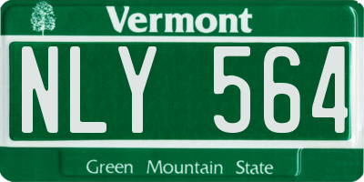 VT license plate NLY564