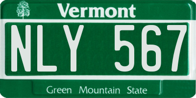 VT license plate NLY567