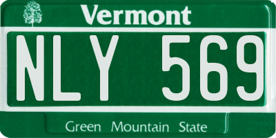 VT license plate NLY569