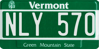 VT license plate NLY570