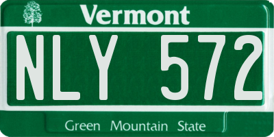 VT license plate NLY572