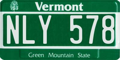 VT license plate NLY578