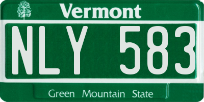VT license plate NLY583