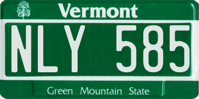 VT license plate NLY585