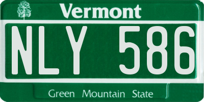 VT license plate NLY586