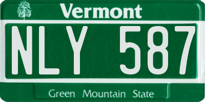 VT license plate NLY587