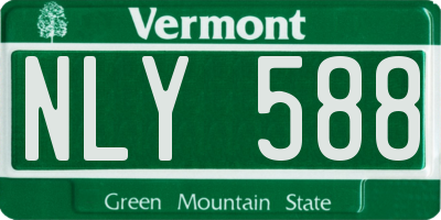 VT license plate NLY588