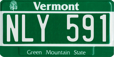 VT license plate NLY591