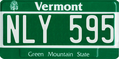 VT license plate NLY595