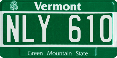 VT license plate NLY610
