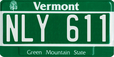 VT license plate NLY611