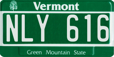 VT license plate NLY616
