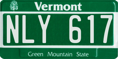 VT license plate NLY617