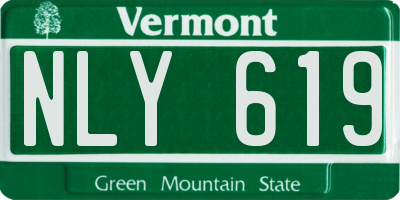 VT license plate NLY619