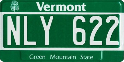 VT license plate NLY622