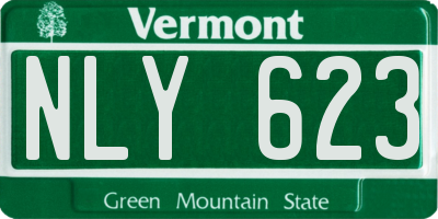 VT license plate NLY623