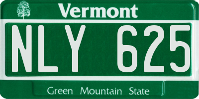 VT license plate NLY625