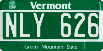 VT license plate NLY626