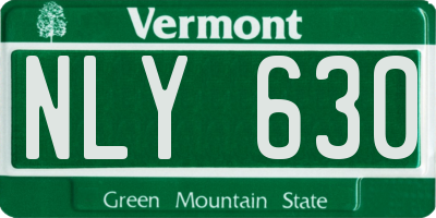 VT license plate NLY630