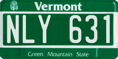 VT license plate NLY631