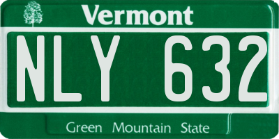 VT license plate NLY632
