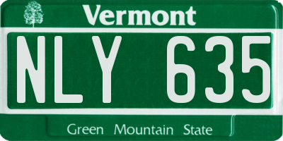 VT license plate NLY635