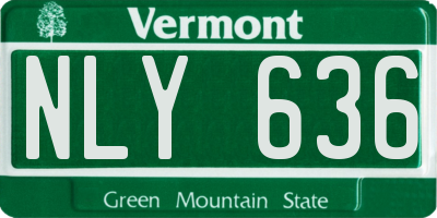 VT license plate NLY636