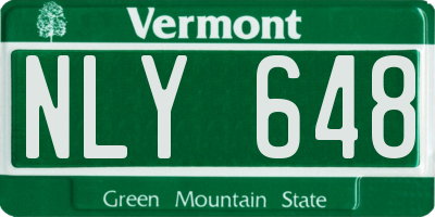 VT license plate NLY648