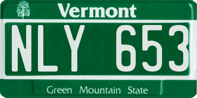 VT license plate NLY653