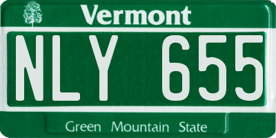 VT license plate NLY655
