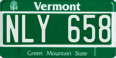 VT license plate NLY658