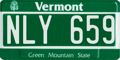 VT license plate NLY659