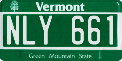 VT license plate NLY661