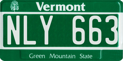 VT license plate NLY663