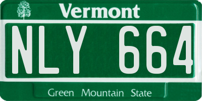 VT license plate NLY664