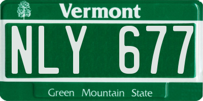 VT license plate NLY677