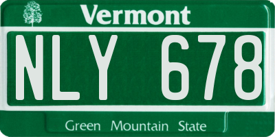 VT license plate NLY678