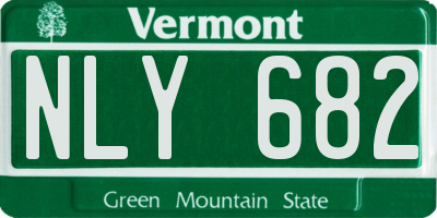 VT license plate NLY682