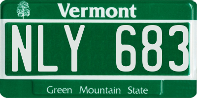 VT license plate NLY683