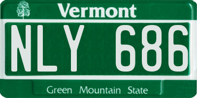 VT license plate NLY686