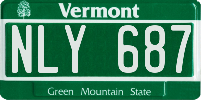 VT license plate NLY687