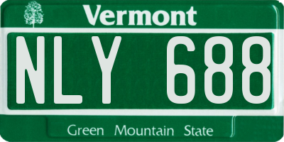 VT license plate NLY688