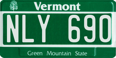 VT license plate NLY690