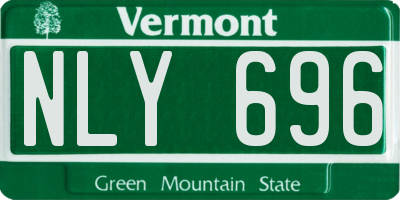 VT license plate NLY696