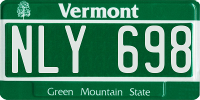 VT license plate NLY698
