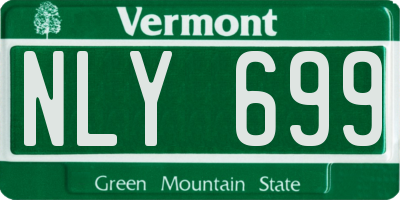 VT license plate NLY699