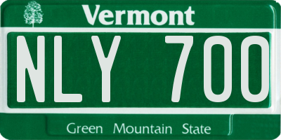 VT license plate NLY700