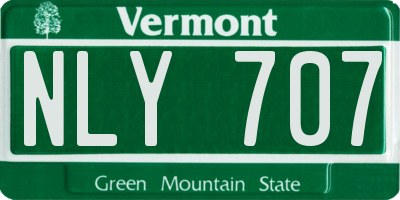 VT license plate NLY707