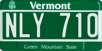 VT license plate NLY710